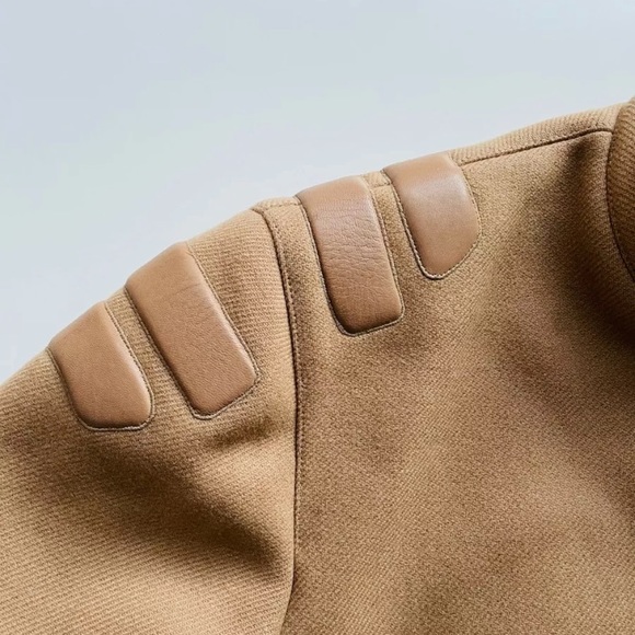 NEW PRADA Motorcycle Leather wool jacket small - Picture 4 of 11